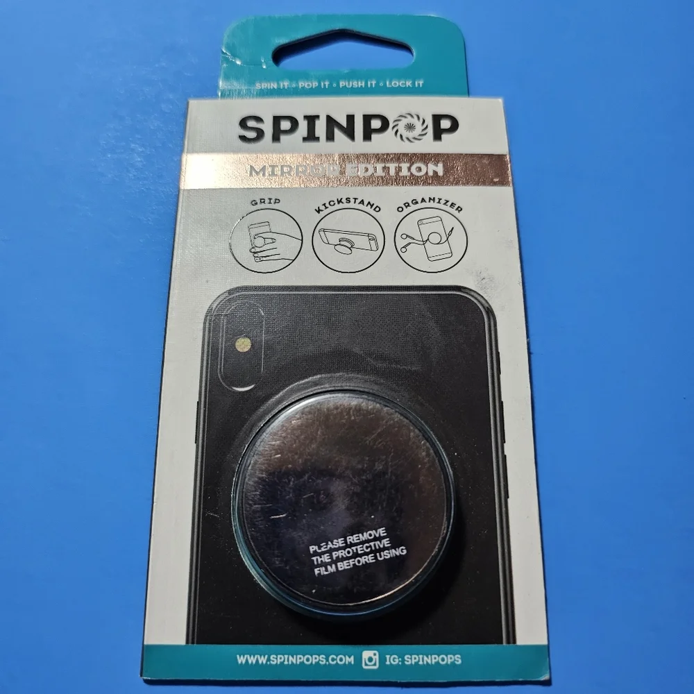 SpinPop: Pop-Up Phone Holder & Stand - TINTED MIRROR